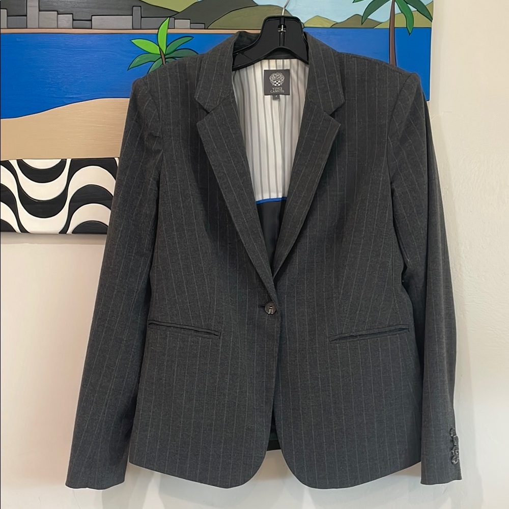 Gray Pinstripe Blazer